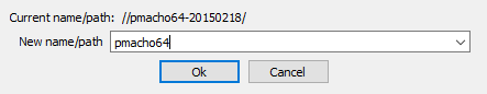 Renaming a directory